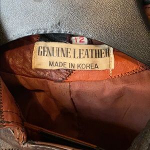 70’s Genuine patchwork leather coat.
